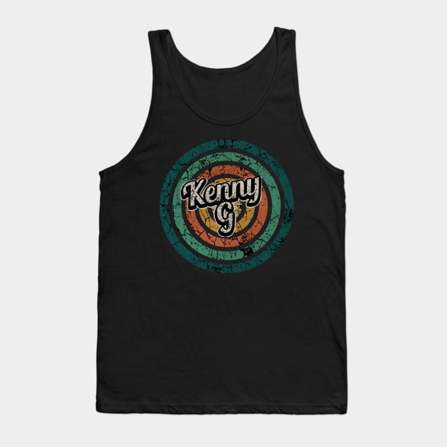 Kenny G // Retro Circle Crack Vintage Tank Top by People Mask